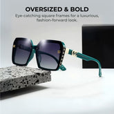 Trendy Oversized Square Sunglasses for Women – UV400
